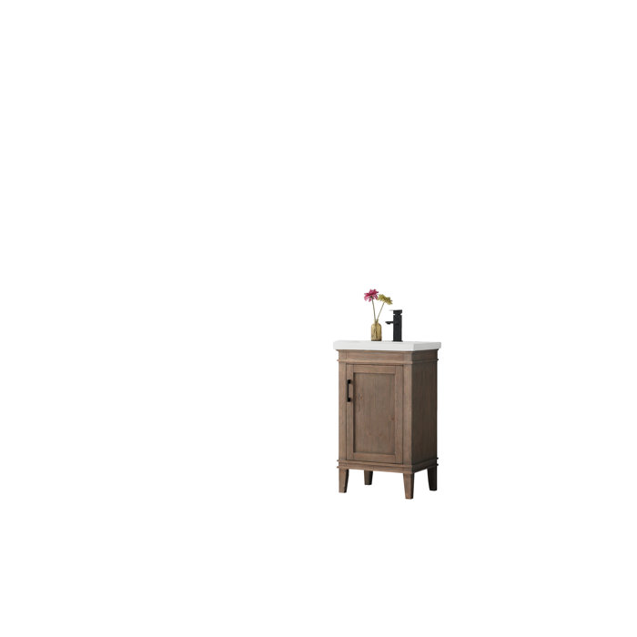 Everly Quinn Reynaldo 20'' Single Bathroom Vanity with Ceramic Top & Reviews Wayfair
